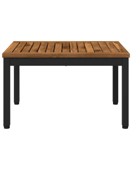 Tavolino da salotto Naturale e Nero 50 x 60,5 x 36 cm