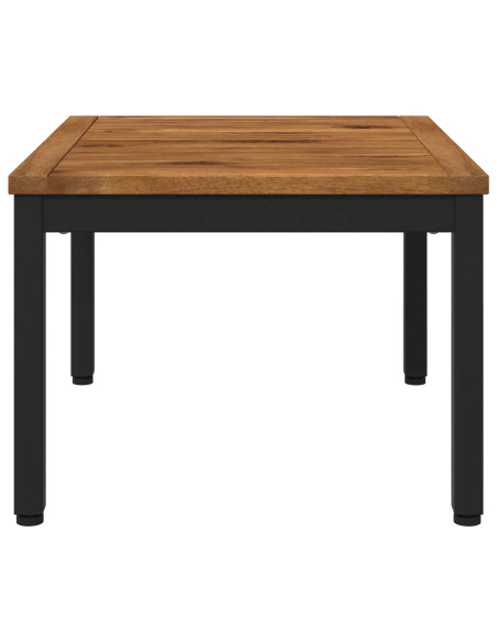 Tavolino da salotto Naturale e Nero 50 x 60,5 x 36 cm