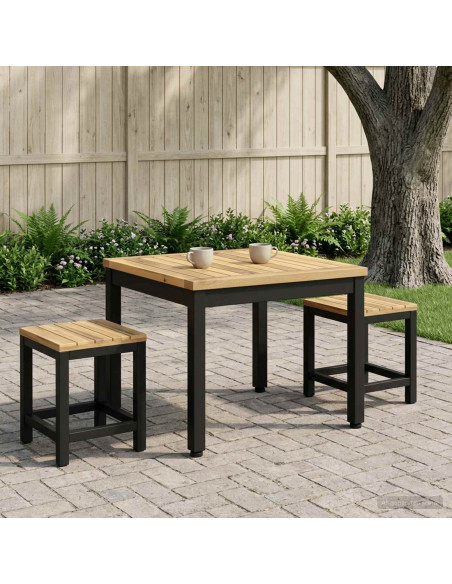 Tavolino da salotto Bianco e Nero 50 x 48,5 x 36 cm