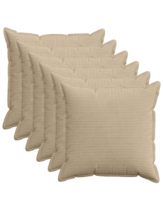 Federa 6 pz HOUTEN Tortora 80 x 80 cm corduroy