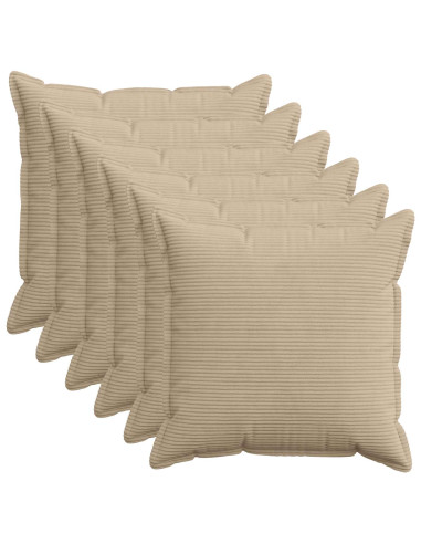 Federa 6 pz HOUTEN Tortora 70 x 70 cm corduroy