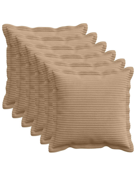 Federa 6 pz HOUTEN Marrone 35 x 35 cm corduroy