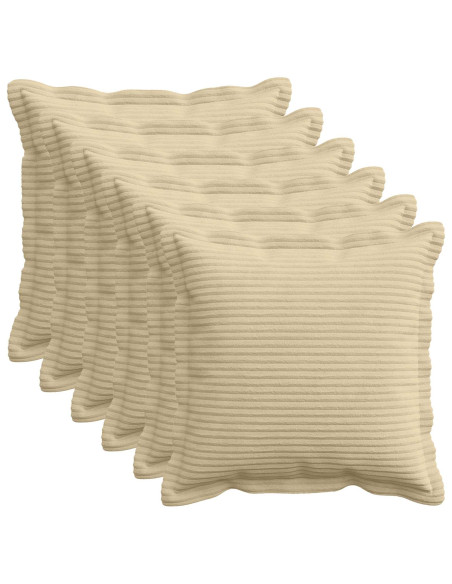 Federa 6 pz HOUTEN Grigio Verde Chiaro 35 x 35 cm corduroy