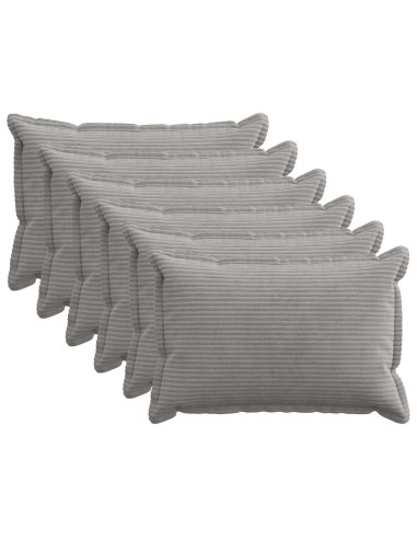 Federa 6 pz HOUTEN Grigio Chiaro 30 x 50 cm corduroy