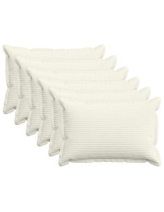 Federa 6 pz HOUTEN Crema 30 x 50 cm corduroy