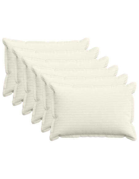 Federa 6 pz HOUTEN Crema 30 x 50 cm corduroy