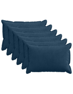 Federa 6 pz HOUTEN Blu navy 30 x 50 cm corduroy