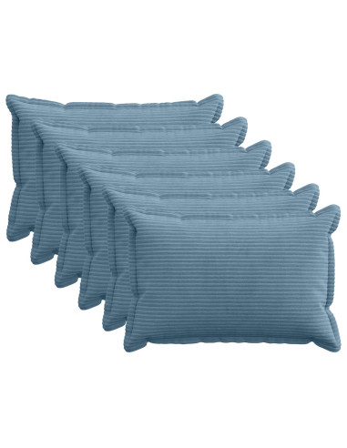 Federa 6 pz HOUTEN Blu 50 x 75 cm corduroy