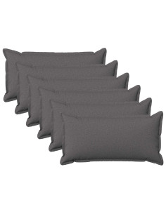 Federa 6 pcs HOUTEN Grigio Chiaro 40 x 80 cm Lino
