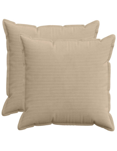Federa 2 pz HOUTEN Tortora 80 x 80 cm corduroy