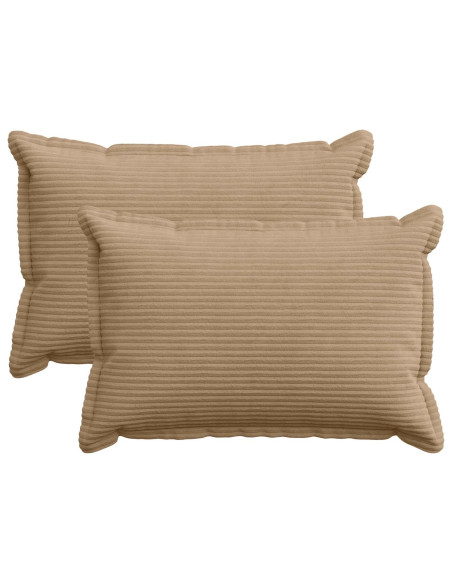Federa 2 pz HOUTEN Marrone 50 x 75 cm corduroy