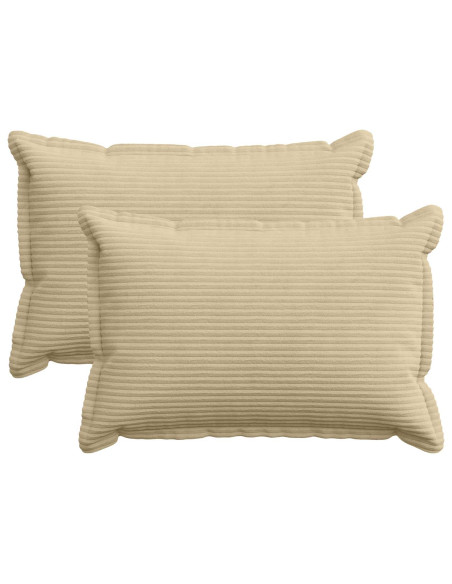 Federa 2 pz HOUTEN Grigio Verde Chiaro 50 x 75 cm corduroy