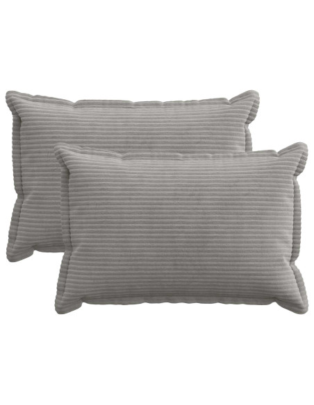 Federa 2 pz HOUTEN Grigio Chiaro 40 x 60 cm corduroy