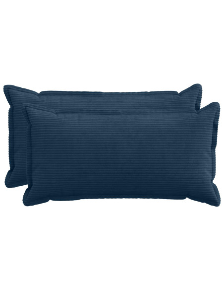 Federa 2 pz HOUTEN Blu navy 40 x 70 cm corduroy
