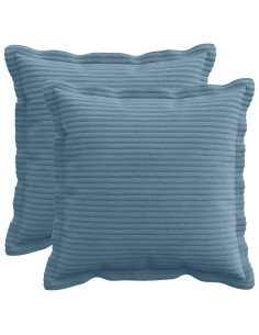 Federa 2 pz HOUTEN Blu 45 x 45 cm corduroy