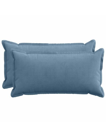 Federa 2 pz HOUTEN Blu 40 x 70 cm corduroy