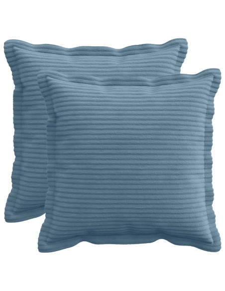 Federa 2 pz HOUTEN Blu 40 x 40 cm corduroy