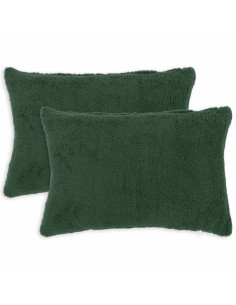 Federa 2 pcs HEERLEN Verde Scuro 30 x 50 cm Bouclé