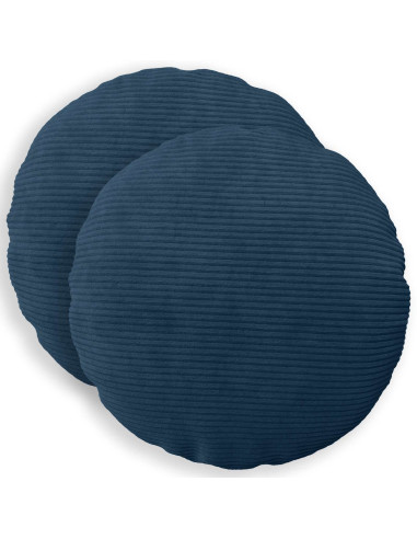 Federa 2 pcs HEERLEN Blu navy Ø 30 cm corduroy