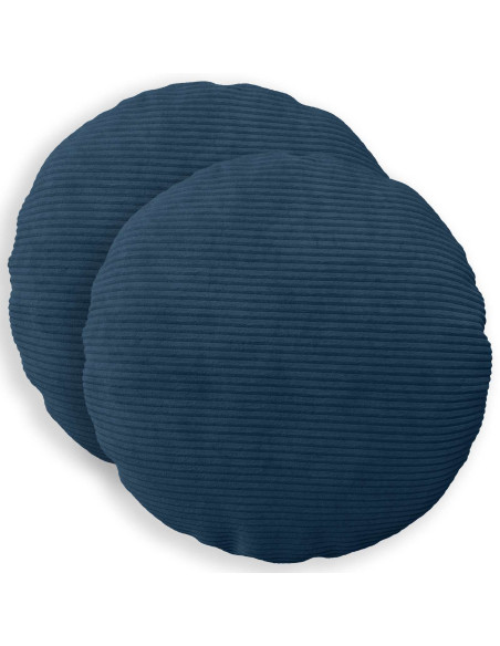 Federa 2 pcs HEERLEN Blu navy Ø 30 cm corduroy