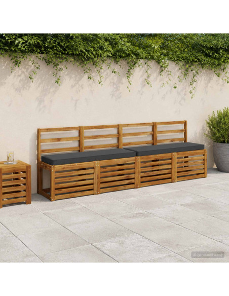 Cuscino per Panchina a 1 Pezzo VUGHT 100% Poliestere Antracite