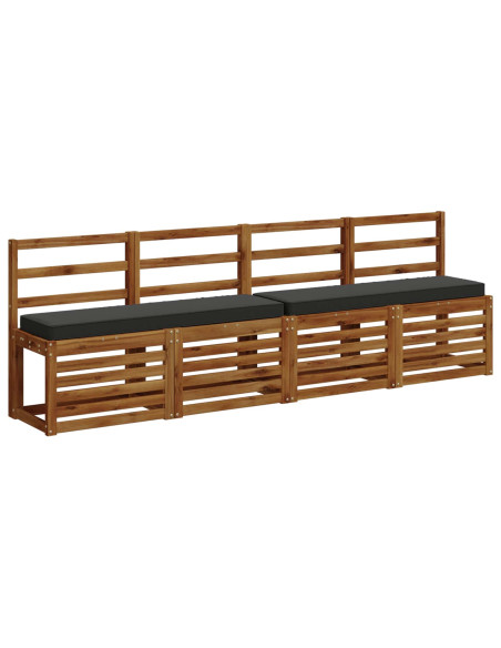 Cuscino per Panchina a 1 Pezzo VUGHT 100% Poliestere Antracite