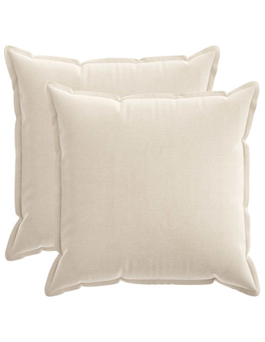 Federa 2 pz HOUTEN Crema 65 x 65 cm Tessuto Chenille