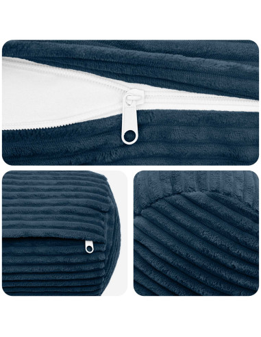 Federa 6 pcs HEERLEN Blu navy Ø 15 x 40 cm corduroy