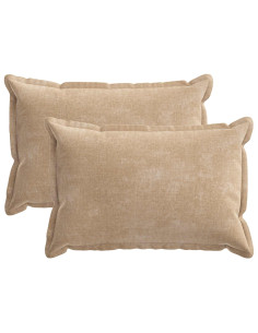 Federa 2 pz HOUTEN Tortora 40 x 60 cm Tessuto Chenille 2