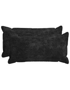 Federa 2 pz HOUTEN Antracite 40 x 70 cm Tessuto Chenille 2
