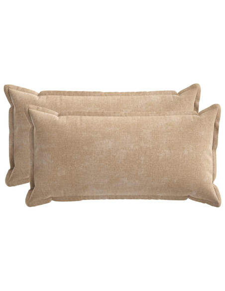 Federa 2 pz HOUTEN Tortora 40 x 70 cm Tessuto Chenille