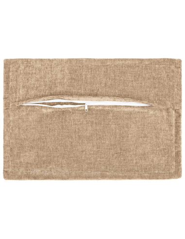 Federa 2 pz HOUTEN Tortora 50 x 75 cm Tessuto Chenille
