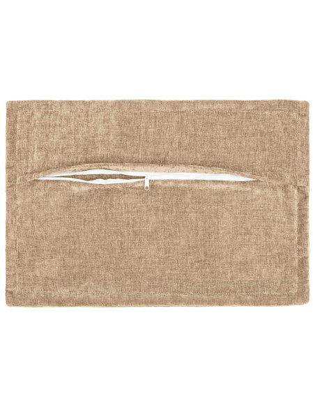 Federa 2 pz HOUTEN Tortora 50 x 75 cm Tessuto Chenille