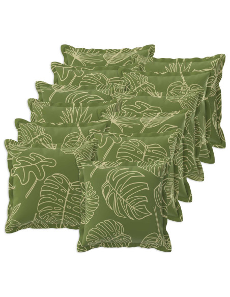 Federa 12 pz HOUTEN Design a foglia 45 x 45 cm Poliestere