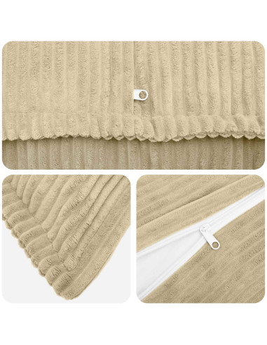 Federa 2 pz HOUTEN Grigio Verde Chiaro 50 x 70 cm corduroy