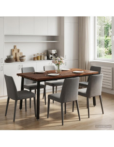 Tavolo da pranzo quadrato 160 x 70 x 75 cm Marrone Scuro