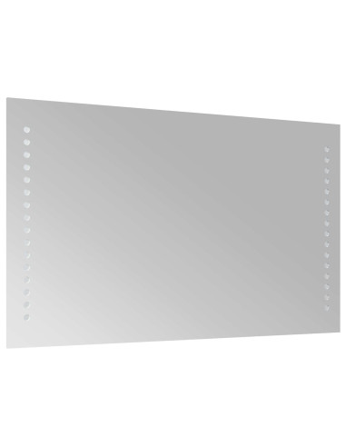 Specchio da bagno LED Trasparente 50 x 30 cm vetro temperato