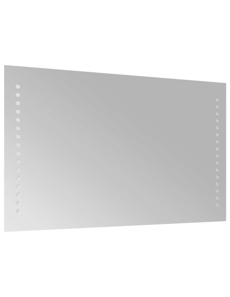 Specchio da bagno LED Trasparente 50 x 30 cm vetro temperato