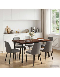 140 x 70 x 75 cm Legno di Acacia Massello Marrone scuro e Nero