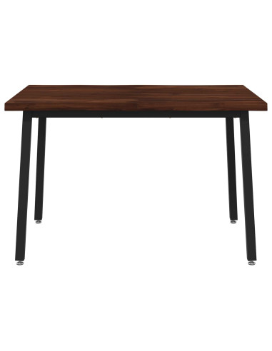 140 x 70 x 75 cm Legno di Acacia Massello Marrone scuro e Nero