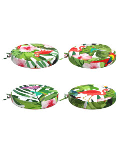 Cuscini per Sedia in 4 Pezzi SOEST 4 pz 100% Poliestere