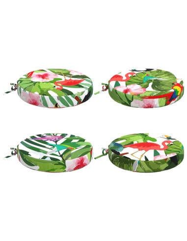 Cuscini per Sedia in 4 Pezzi SOEST 4 pz 100% Poliestere