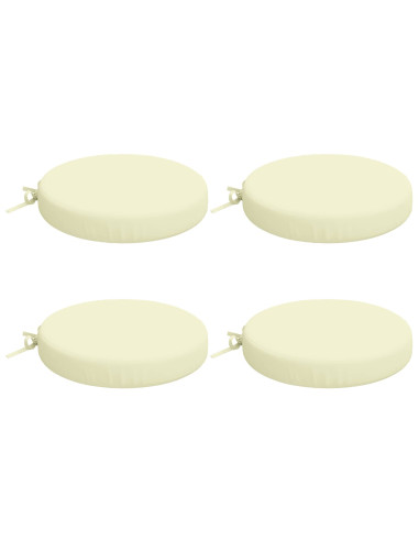 Cuscini per Sedia in 4 Pezzi SOEST 4 pz 100% Poliestere Crema