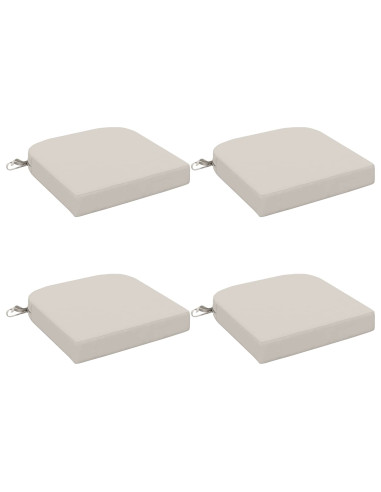 Cuscini per sedile a 4 pezzi SOEST 4 pcs 100% Poliestere Bianco