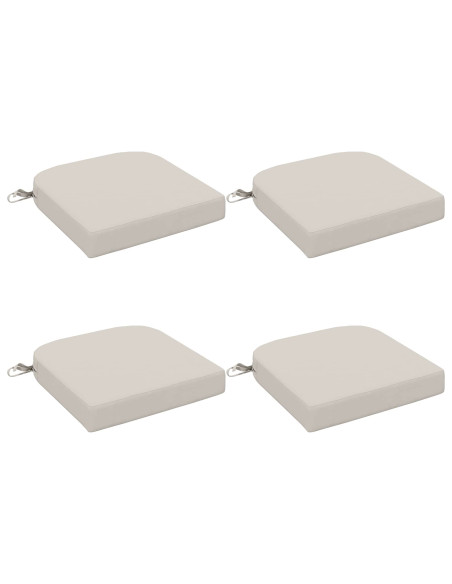 Cuscini per sedile a 4 pezzi SOEST 4 pcs 100% Poliestere Bianco