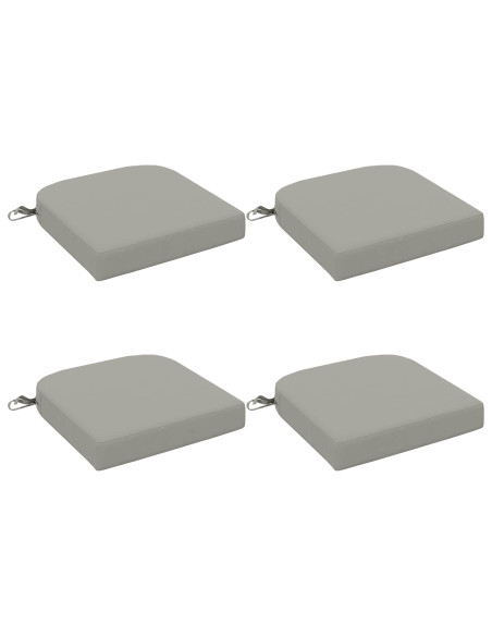 Cuscini per sedile a 4 pezzi SOEST 4 pcs 100% Poliestere Grigio