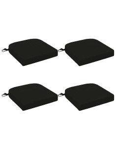 Cuscini per sedile a 4 pezzi SOEST 4 pcs 100% Poliestere Nero