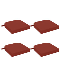 Cuscini per sedile a 4 pezzi SOEST 4 pcs 100% Poliestere Rosso