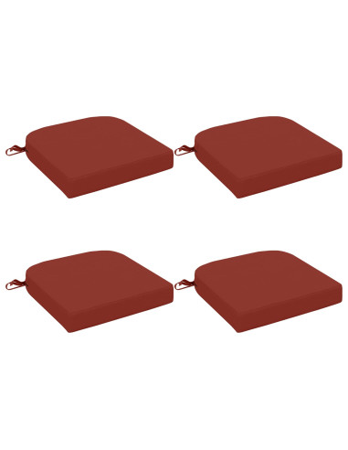 Cuscini per sedile a 4 pezzi SOEST 4 pcs 100% Poliestere Rosso