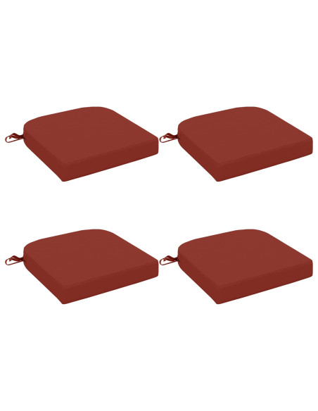 Cuscini per sedile a 4 pezzi SOEST 4 pcs 100% Poliestere Rosso